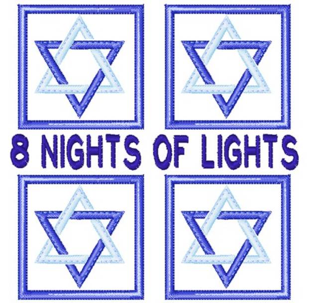 Picture of 8 Nights Lights Machine Embroidery Design