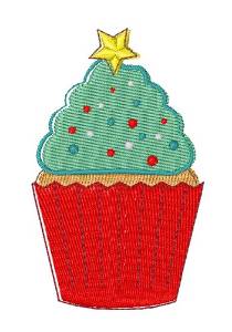 Picture of Holiday Cupcake Machine Embroidery Design