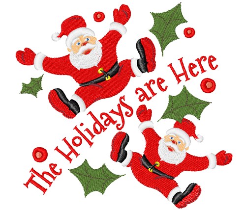 Holidays Are Here Machine Embroidery Design