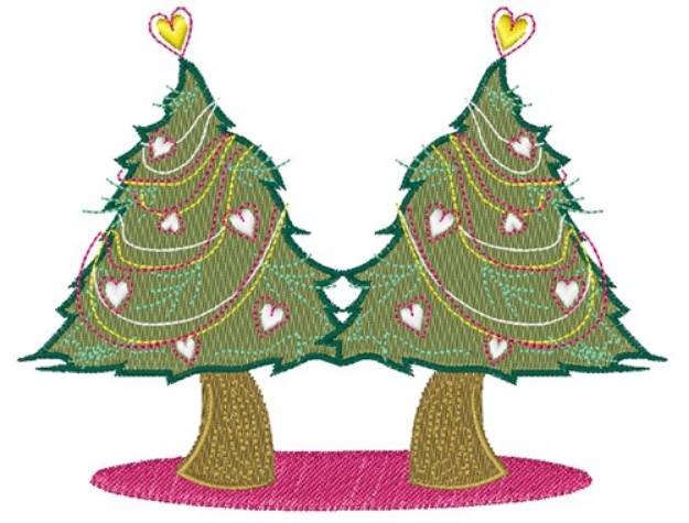 Picture of Xmas Trees Machine Embroidery Design