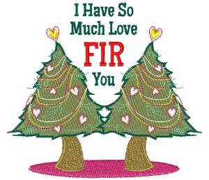 Picture of Love Fir You Machine Embroidery Design
