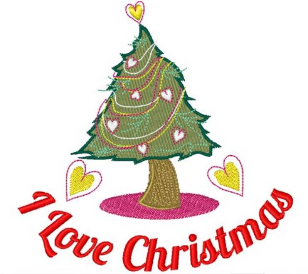 Picture of Love Christmas Machine Embroidery Design