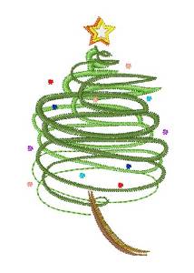 Picture of Swirly Xmas Tree Machine Embroidery Design