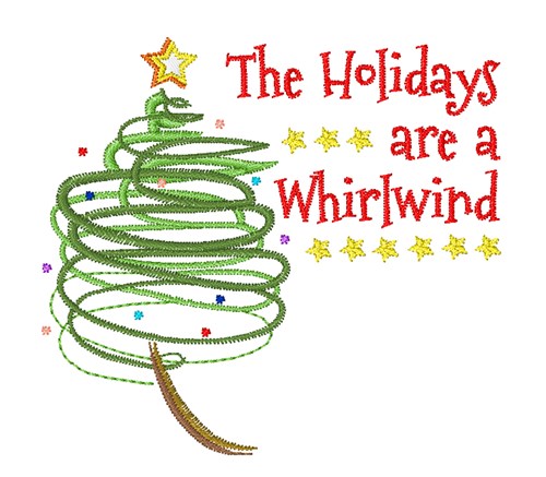 Holiday Whirlwind Machine Embroidery Design