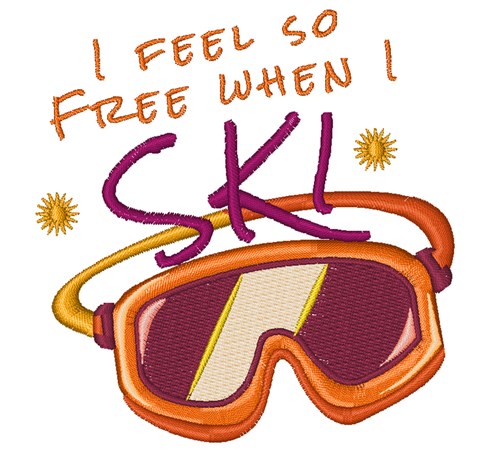 When I Ski Machine Embroidery Design
