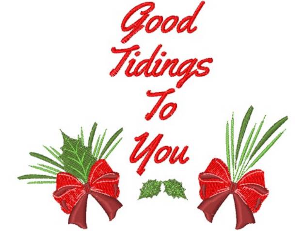 Picture of Good Tidings Machine Embroidery Design