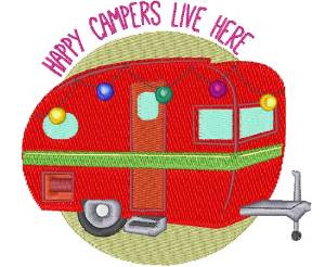 Picture of Happy Campers Machine Embroidery Design