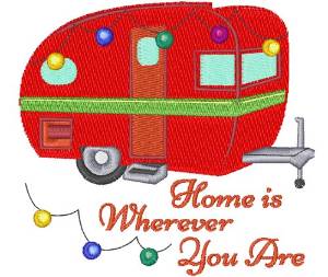 Picture of Home Is Wherever Machine Embroidery Design