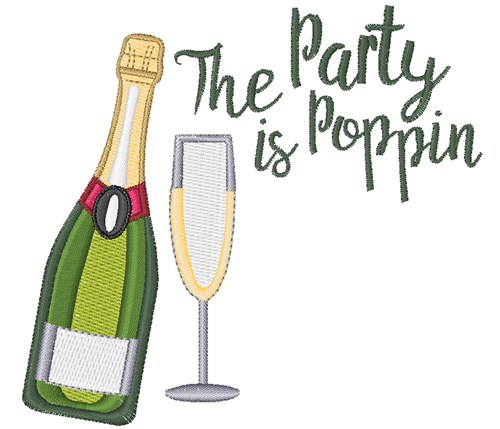 Party Poppin Machine Embroidery Design