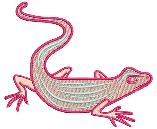 Gecko Lizard Machine Embroidery Design