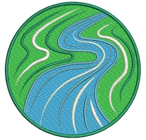 Ripple River Patch Machine Embroidery Design