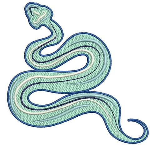 Ripple Snake Machine Embroidery Design