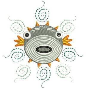 Picture of Blowfish Machine Embroidery Design