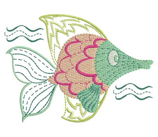 Picture of Cartoon Fish Machine Embroidery Design