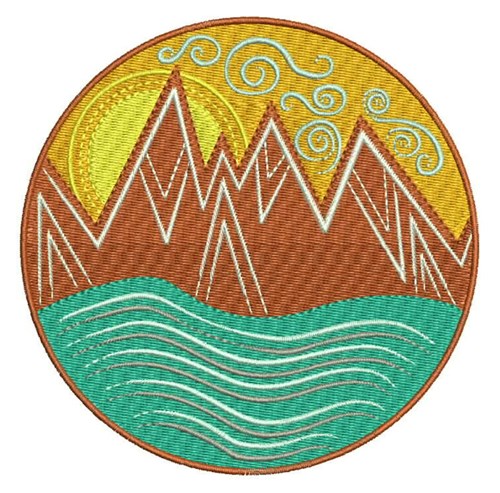 Mountains Patch Machine Embroidery Design