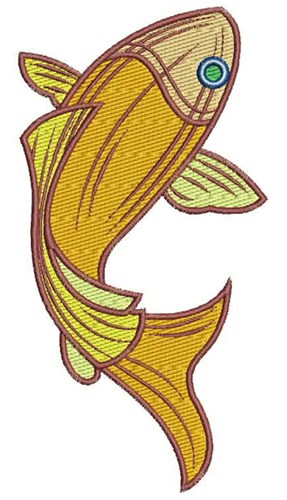 Koi Fish Machine Embroidery Design