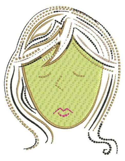 Picture of Ripple Hair Lady Machine Embroidery Design