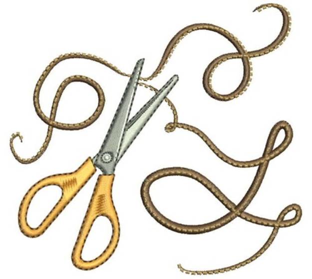 Picture of Craft Ribbon & Scissors Machine Embroidery Design