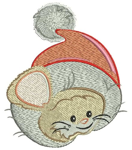 Santa Mouse Machine Embroidery Design