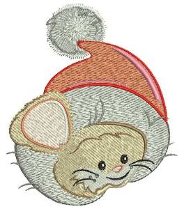Picture of Santa Mouse Machine Embroidery Design