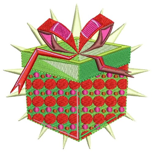 Christmas Package Machine Embroidery Design