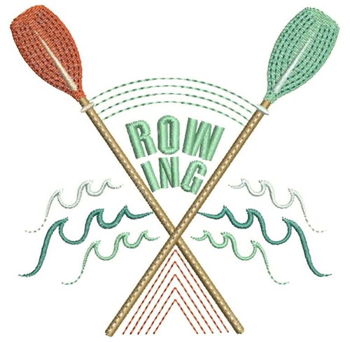 Rowing Oars Machine Embroidery Design