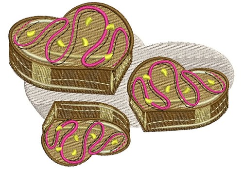 Chocolate Hearts Machine Embroidery Design