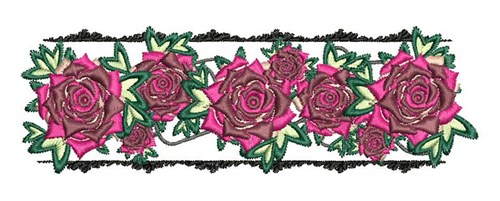 Border Roses Machine Embroidery Design