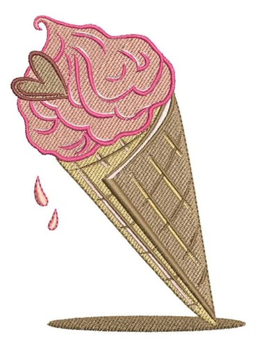 Love Ice Cream Machine Embroidery Design