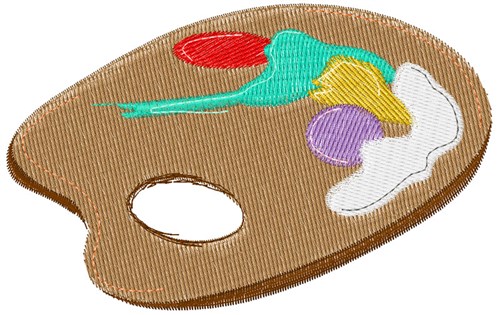 Painters Palette Machine Embroidery Design