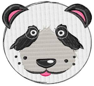 Picture of Cartoon Panda Head Machine Embroidery Design