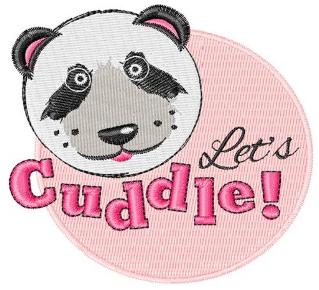 Picture of Panda Bear Cuddle Machine Embroidery Design