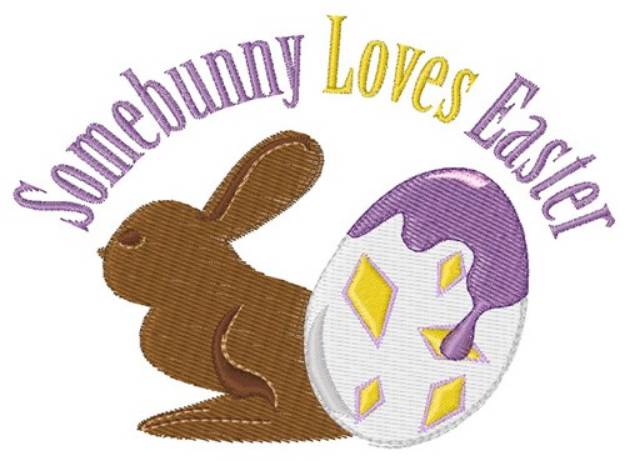 Picture of Somebunny Loves Easter Machine Embroidery Design