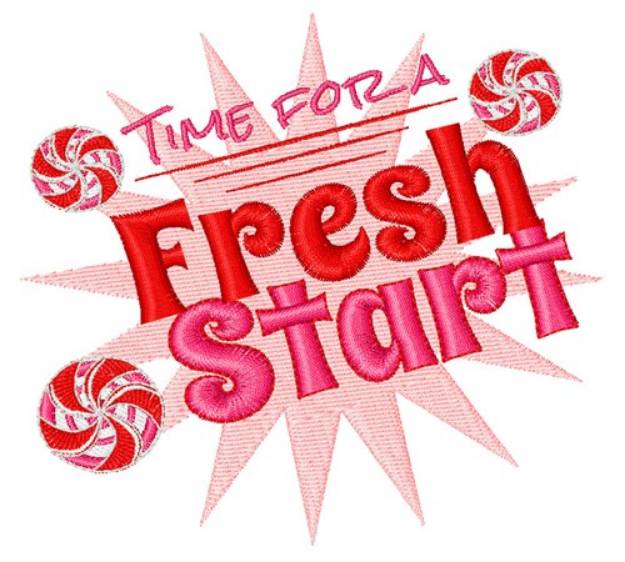 Picture of Fresh Start Peppermints Machine Embroidery Design