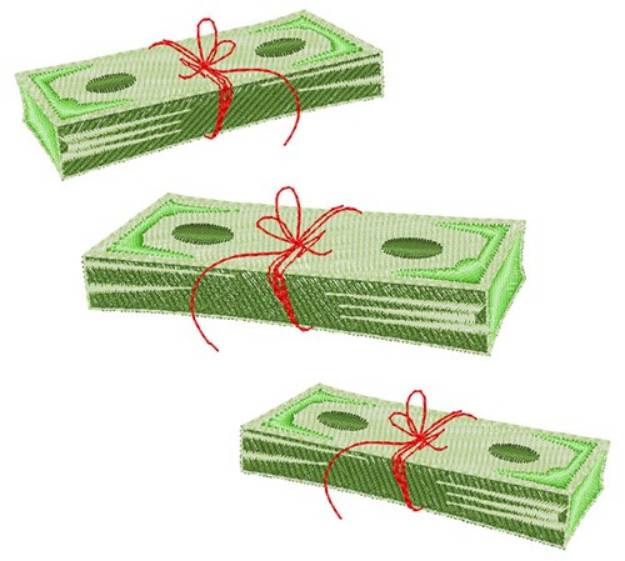 Picture of Stacks Of Cash Machine Embroidery Design