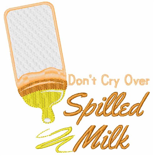 Spilled Milk Machine Embroidery Design