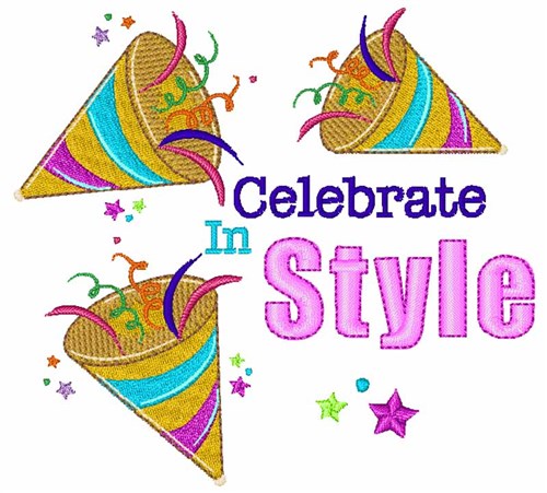 Celebrate Style Machine Embroidery Design