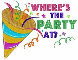 Picture of Wheres The Party Machine Embroidery Design