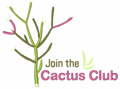 Cactus Club Machine Embroidery Design