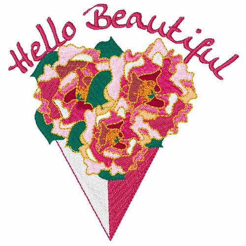 Hello Beautiful Machine Embroidery Design