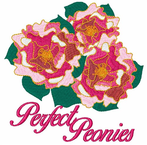 Perfect Peonies Machine Embroidery Design