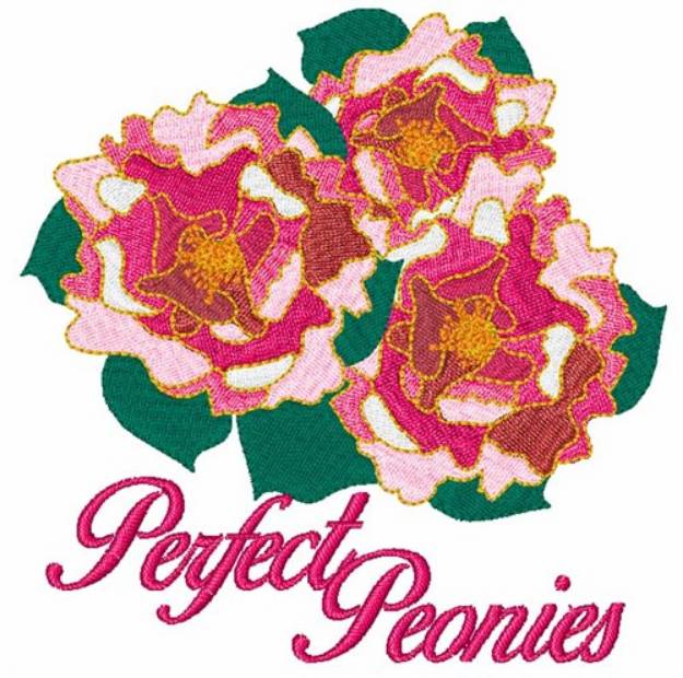 Picture of Perfect Peonies Machine Embroidery Design