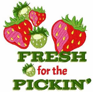 Picture of Fresh For Pickin Machine Embroidery Design