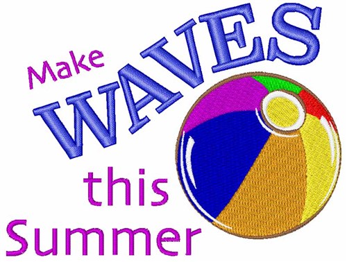 Make Waves Machine Embroidery Design