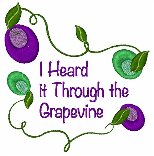 Through The Grapevine Machine Embroidery Design