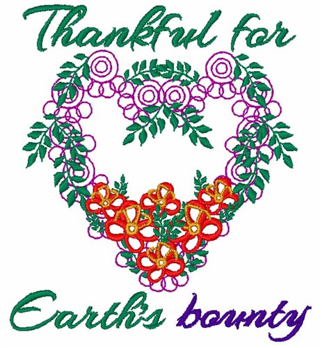 Earths Bounty Machine Embroidery Design