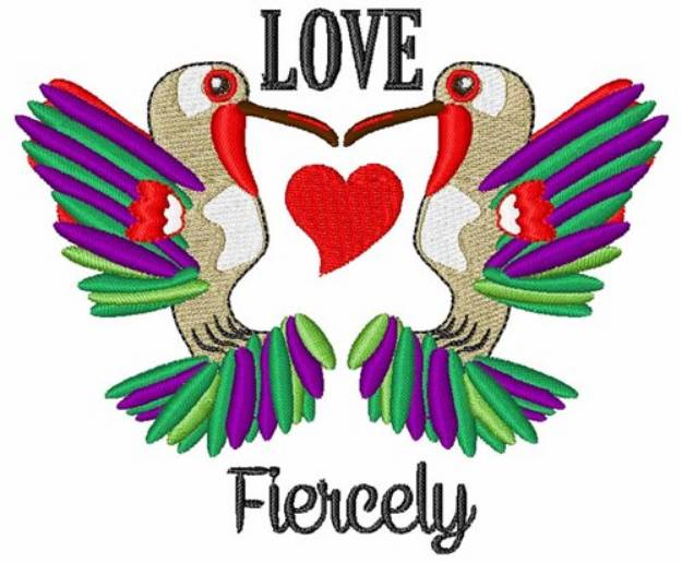 Picture of Love Fiercely Machine Embroidery Design