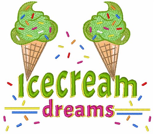 Ice Cream Dreams Machine Embroidery Design