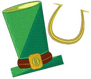 Picture of Hat & Horseshoe Machine Embroidery Design