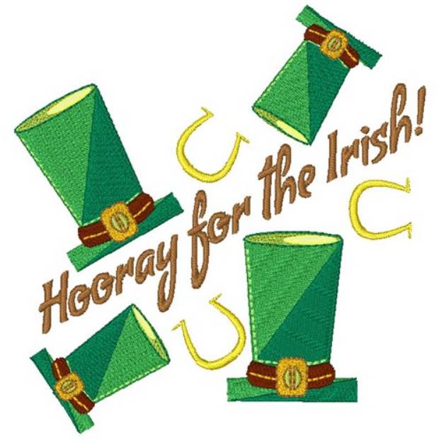 Picture of Hooray For Irish Machine Embroidery Design